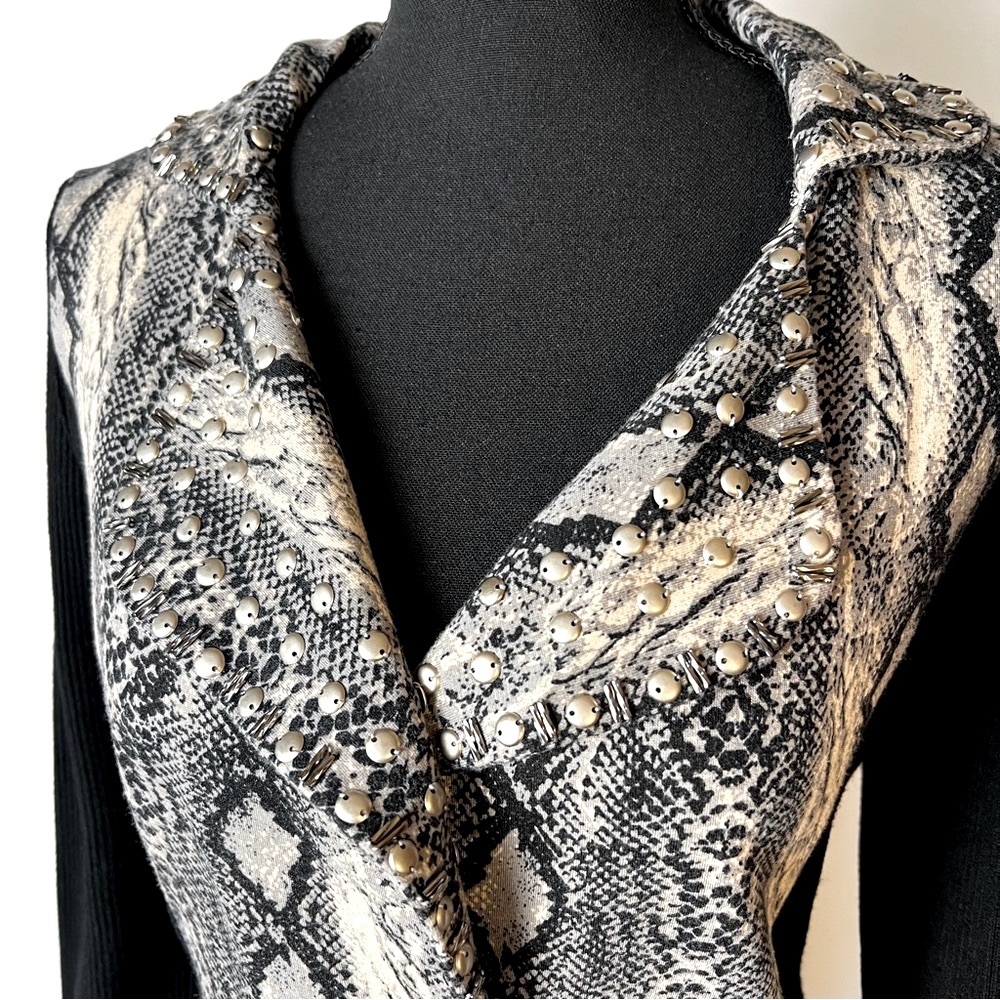 Evening Jacket Python Print Alberto Makali Size M - image 4